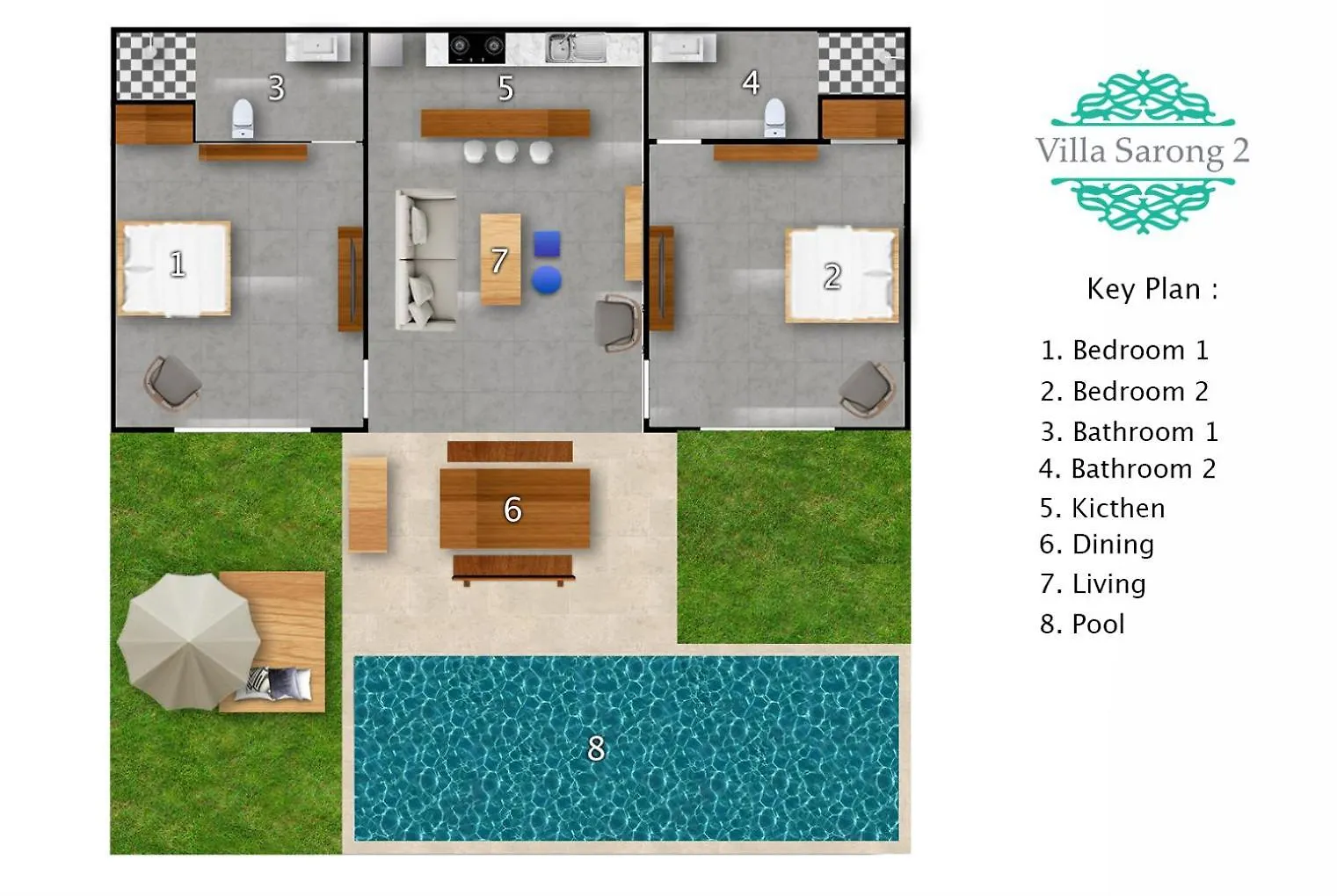 Villa Sarong 2 Chic 2Br Boho Villa Prime Central Location Seminyak Indonésie